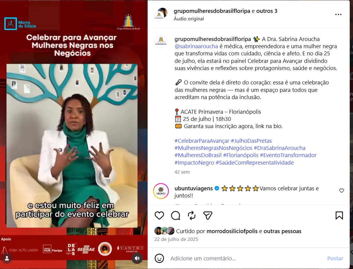 Dra. Sabrina Aroucha, palestrante do painel